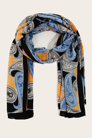 Paisley Print Oblong Scarf: SL