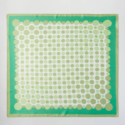 Multi Color Polka Dot Print Square Bandana Scarf: GN