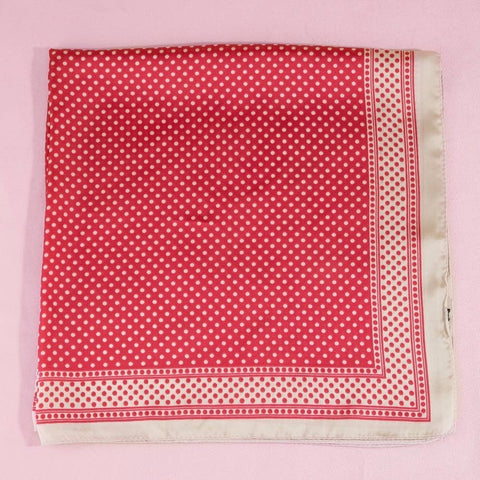 Square Polka Dot Pattern Scarf: BK