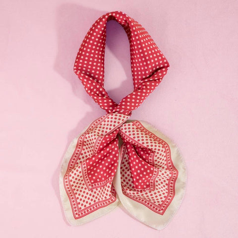 Square Polka Dot Pattern Scarf: BK