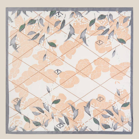 Flower Leaves Print Bandana Scarf: OV