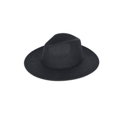 Solid Flat Brim Panama Hat: RU