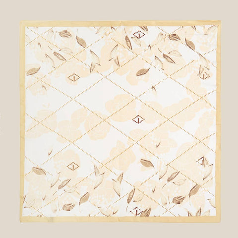 Flower Leaves Print Bandana Scarf: OV