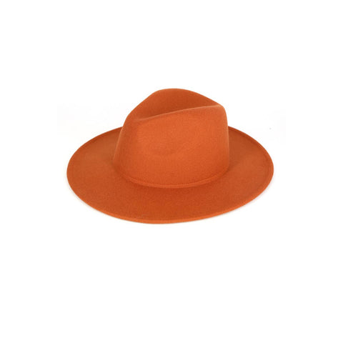 Solid Flat Brim Panama Hat: TP