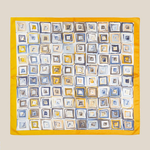 Modern Abstract Square Art Print Bandana Scarf: BL