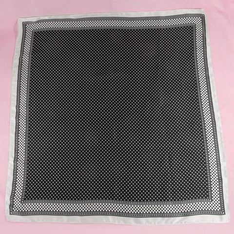 Square Polka Dot Pattern Scarf: BK