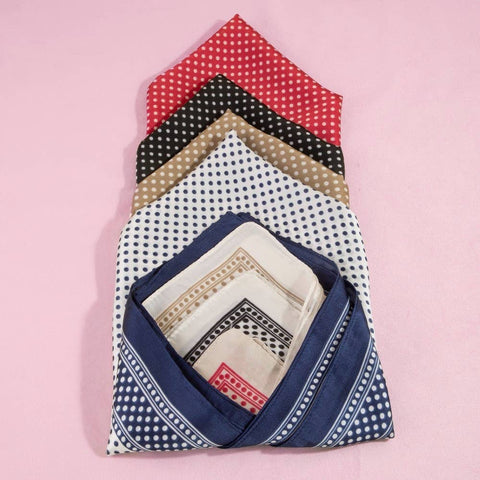 Square Polka Dot Pattern Scarf: BK
