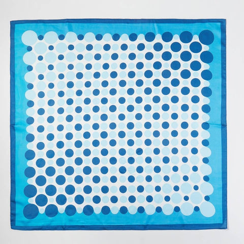 Multi Color Polka Dot Print Square Bandana Scarf: GN