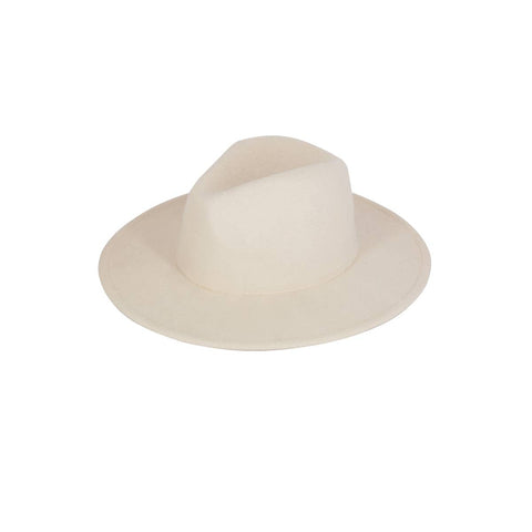 Solid Flat Brim Panama Hat: RU