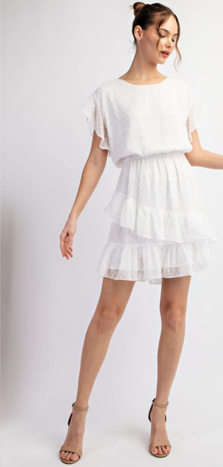 White Flutter Sleeve Dress – Style Safari Boutique LLC White Flutter Sleeve Dress – Style Safari Boutique LLC