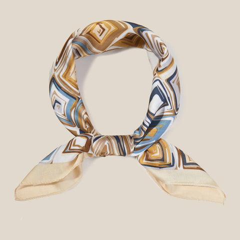 Modern Abstract Square Art Print Bandana Scarf: BL