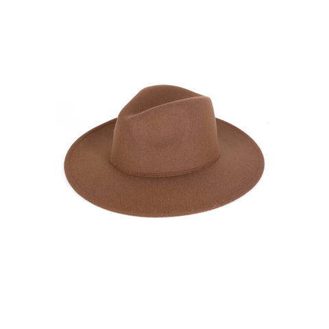 Solid Flat Brim Panama Hat: TP