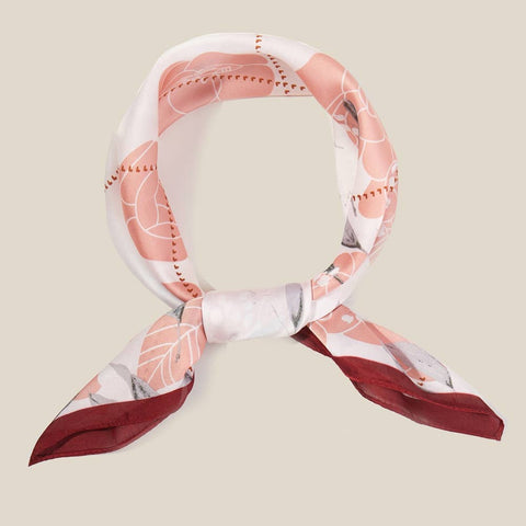 Flower Leaves Print Bandana Scarf: RD