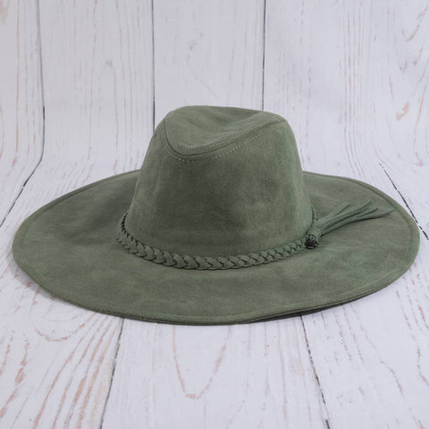 Wide Brim Braided Tassel Fedora Hat: MV