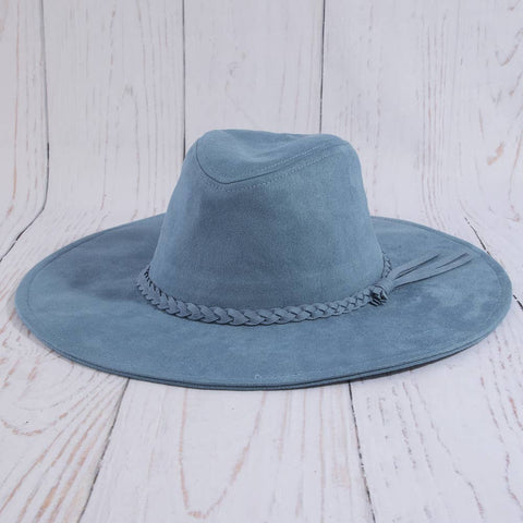 Wide Brim Braided Tassel Fedora Hat: MV