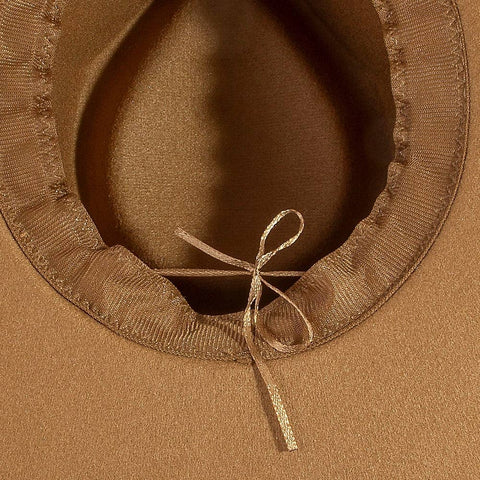Double Belt Strap Fedora Hat: BK