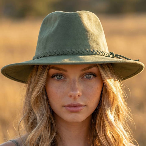 Wide Brim Braided Tassel Fedora Hat: MV