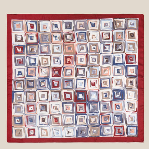 Modern Abstract Square Art Print Bandana Scarf: BL