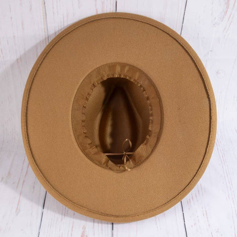 Flat Brim Herringbone Chain Fedora Fashion Hat: IV