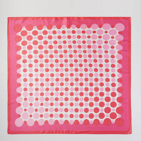 Multi Color Polka Dot Print Square Bandana Scarf: BL