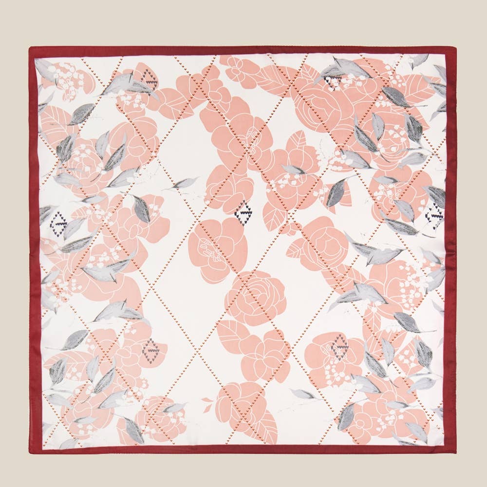 Flower Leaves Print Bandana Scarf: RD
