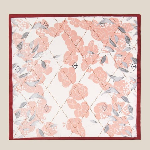 Flower Leaves Print Bandana Scarf: OV